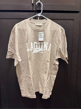 Museum of Peace and Quiet Laguna Graphic Short Sleeve Tee - Beige Crop Fit Large